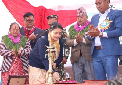 पूर्व राष्ट्रपति विद्या भण्डारीद्वारा बेनीघाट राेराङकाे राष्ट्रपति रनिङशिल्ड उद्घाटन (तस्बिरहरू)